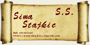 Sima Stajkić vizit kartica